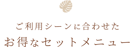 お得なセットメニュー