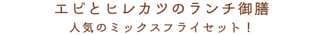 エビとヒレカツランチ